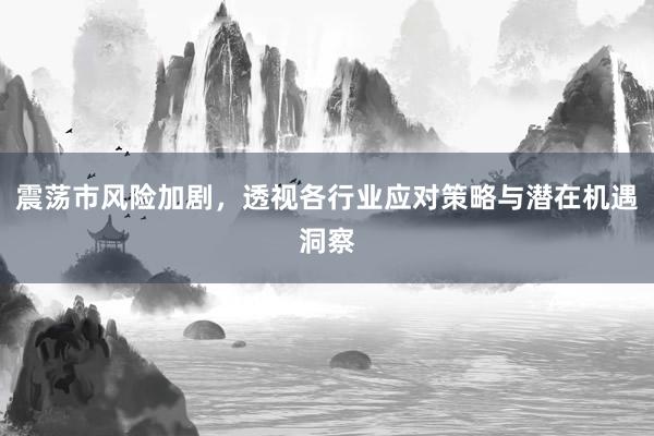 震荡市风险加剧，透视各行业应对策略与潜在机遇洞察