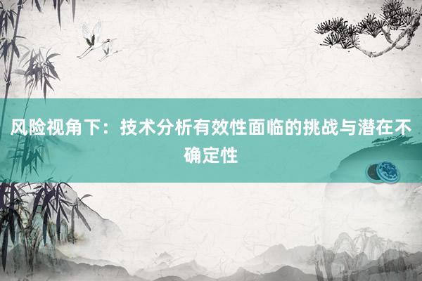 风险视角下:技术分析有效性面临的挑战与潜在不确定性